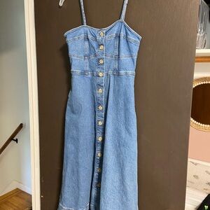 Denim Button-Down Dress